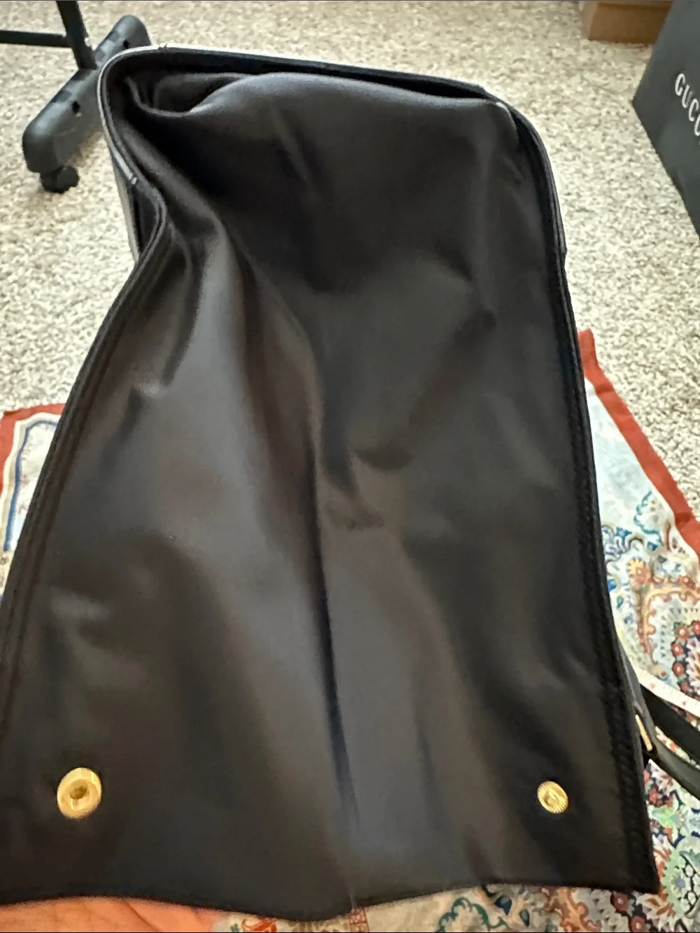 Tory Burch Black Nylon Tote with Logo Detail